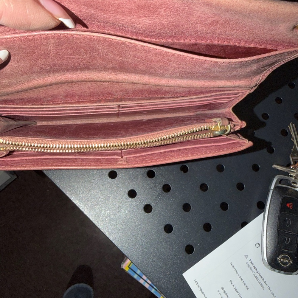 Miu Miu Rose Leather Wallet - Picture 5 of 9